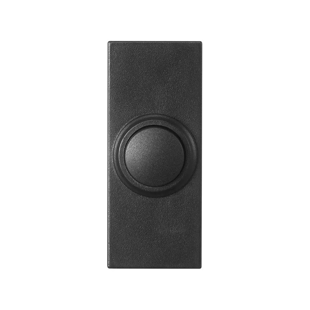 Wireless Doorbell Unlighted Round Push Button, Black