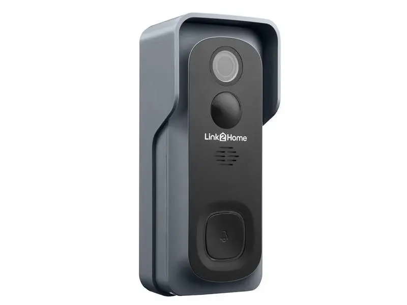 Link2Home Weatherproof (IP54) Connected Battery Doorbell Easy DIY Installation