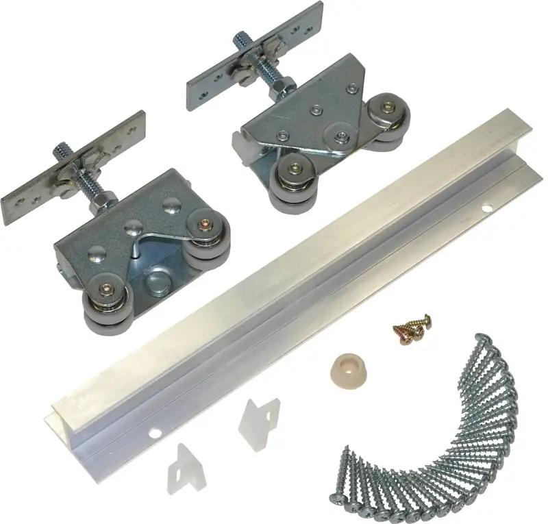 Johnson Hardware 200721DR Plush Pocket Door Hardware Set, 72 L Track, Top Mounting