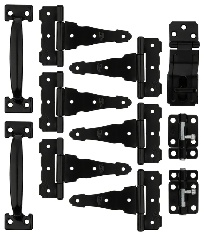 Premium Security Rated National Hardware N166-006 Shed Kit, Hardened, Black, 11-Piece, : Composite Fencing