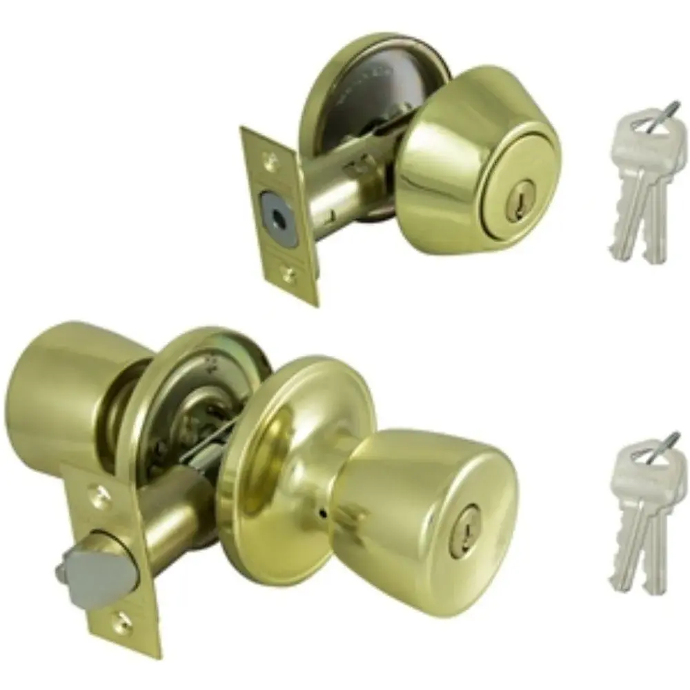 PROSOURCE WARM ALLOY DEADBOLT AND ENTRY LOCK SET
