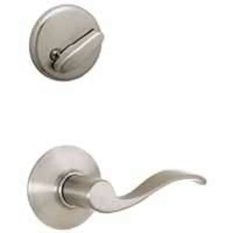 Schlage F59ACC619RH Handleset Interior Trim, Wave, Thumbturn Lock, Keyed Different Key, Metallic, Satin Nickel, 1 Grade