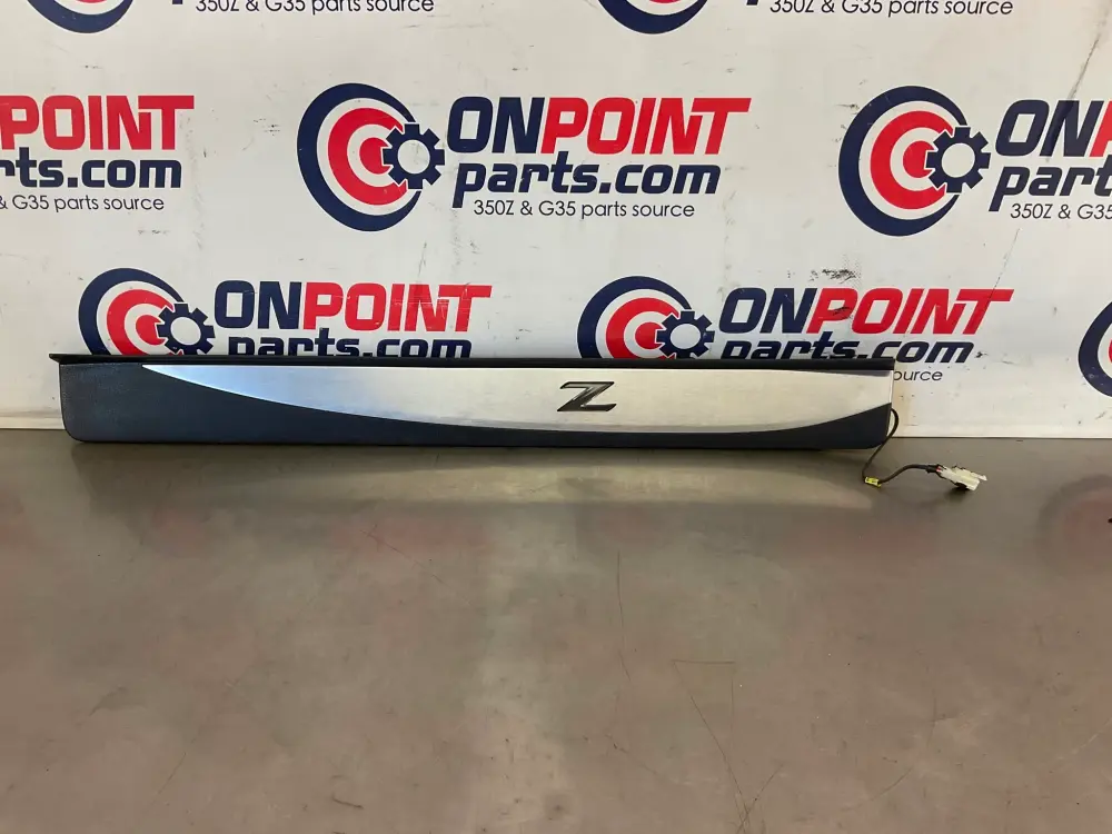 2012 Nissan 370Z Driver Left Illuminated Door Threshold Kick Plate OEM 24BDME7