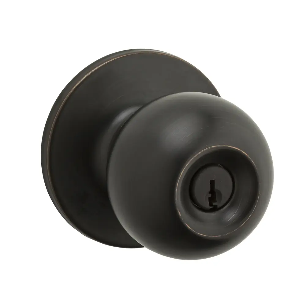 Regina Keyed Entry Knob, Venetian Copper-brown