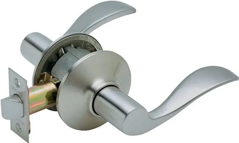Schlage Accent Series F10 ACC 619 Passage Lever, Mechanical Lock, Satin Nickel, Metallic, Residential, 2 Grade