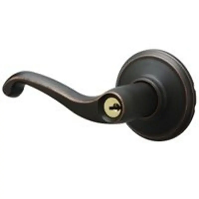 Schlage F Series F51A V FLA 716 Entry Lever, Mechanical Lock, Aged Copper-brown, Metal, Residential, 2 Grade