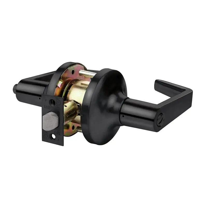 Tell Manufacturing LC2400 Series CL102904 Privacy Lever, Matte Black, Lever Handle, Alloy, Left, Right Hand
