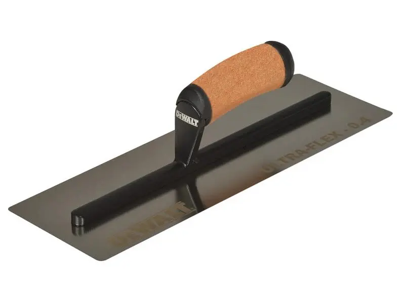 DEWALT Drywall 0.4mm FLEX Durable metal Steel Flat Trowel, Leather Handle 12in