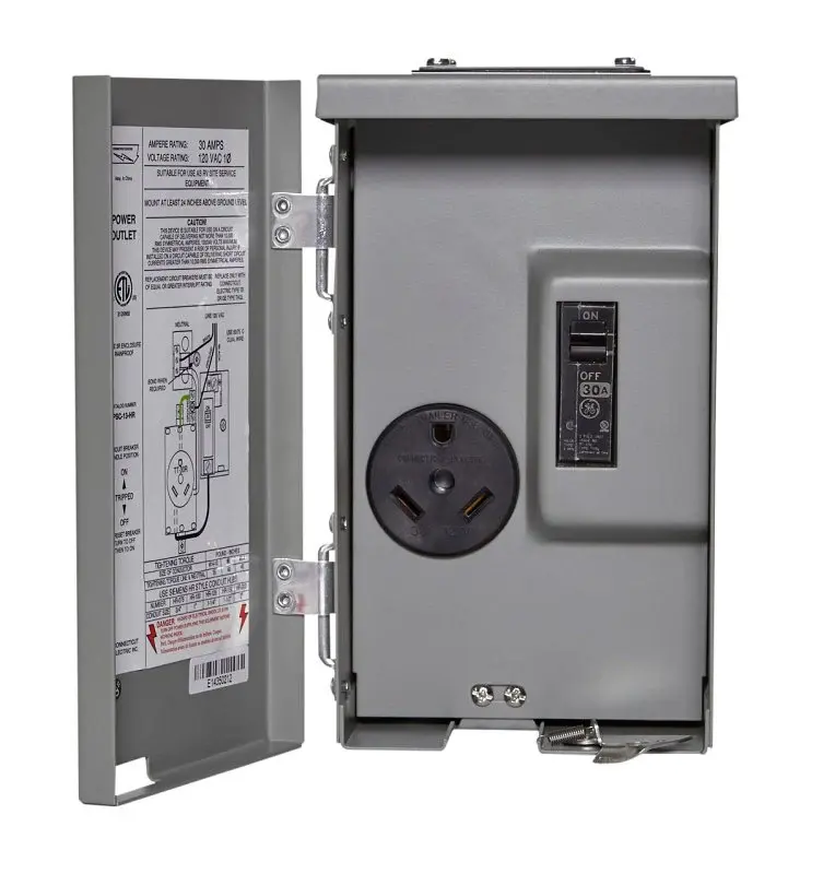 Connecticut Electric CESMPSC13HR RV/EV Power Outlet, 1-Phase, 30 , 240 V, NEMA 3R Enclosure, Bolt-On