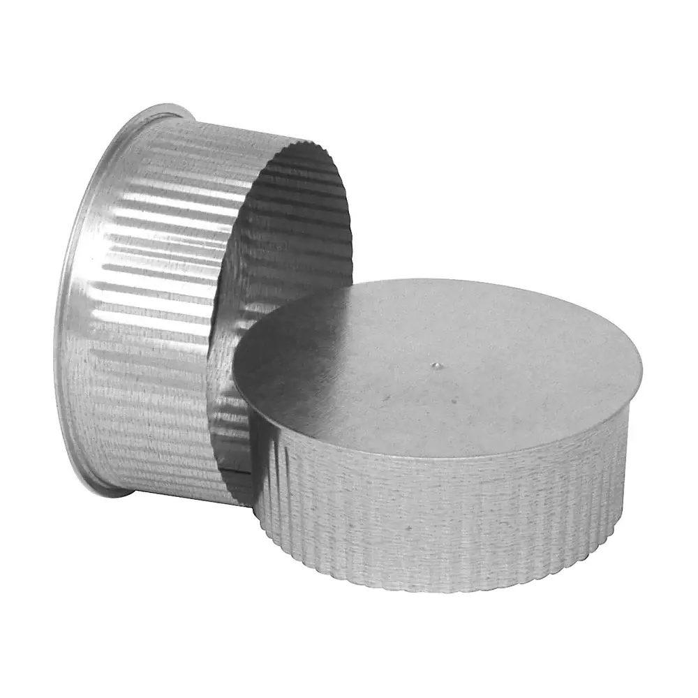 Pleated Round Plug Galvanized Reinforced 30 Gauge, 3"