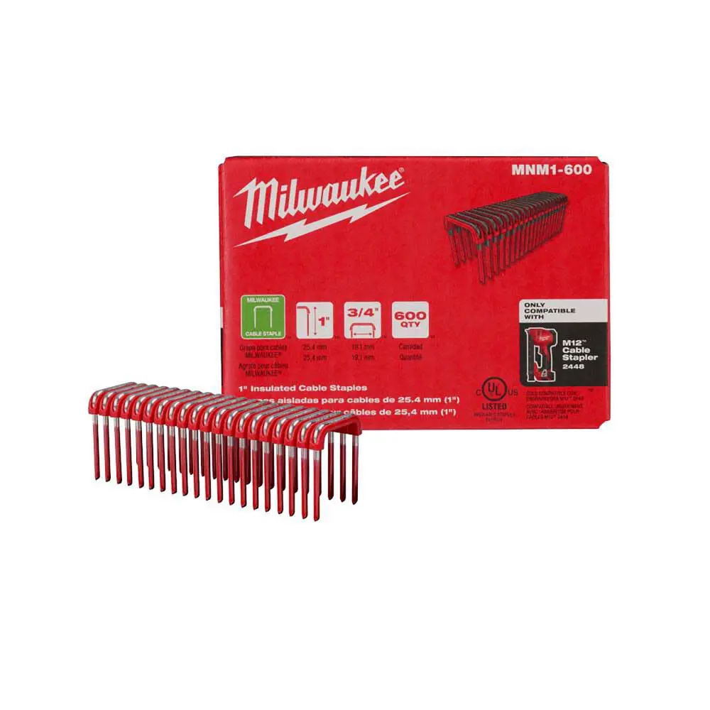 Insulated Cable Staple 3/4" x 1", 600 Units