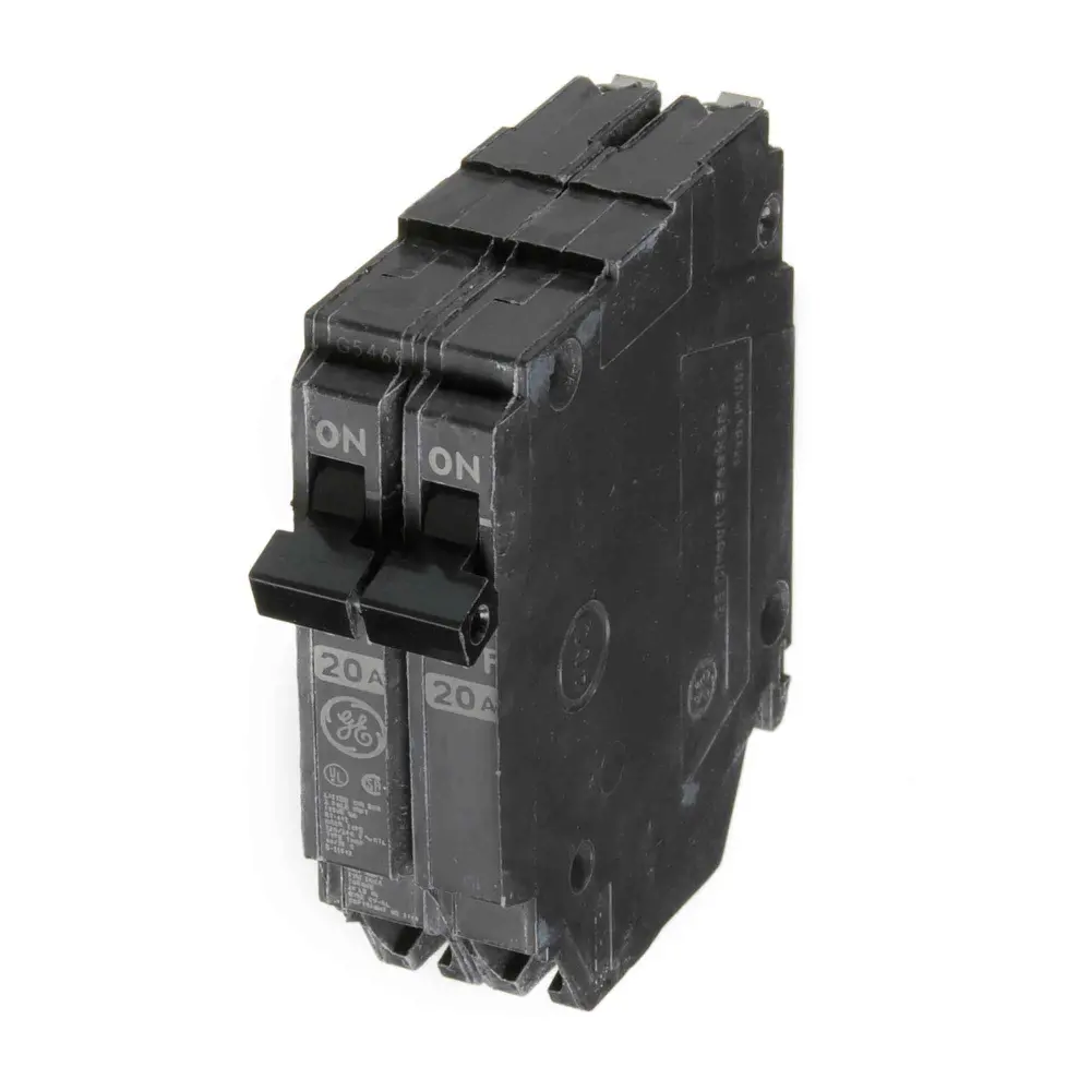 GE 2-Pole Breaker jet-black, 20A