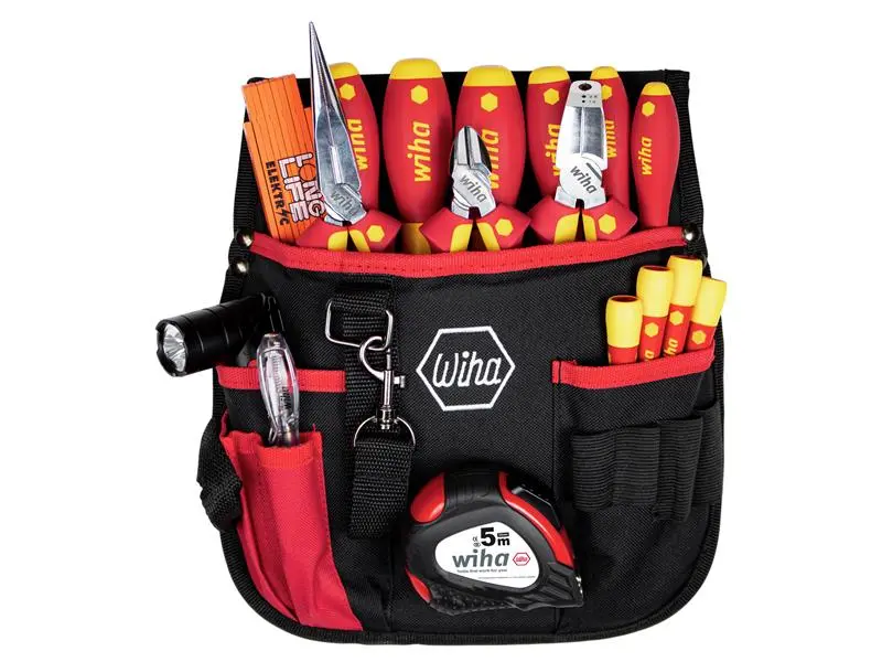 Professional Series Wiha electrician Tool Place, 18 Piece (inc. Belt Pouch)