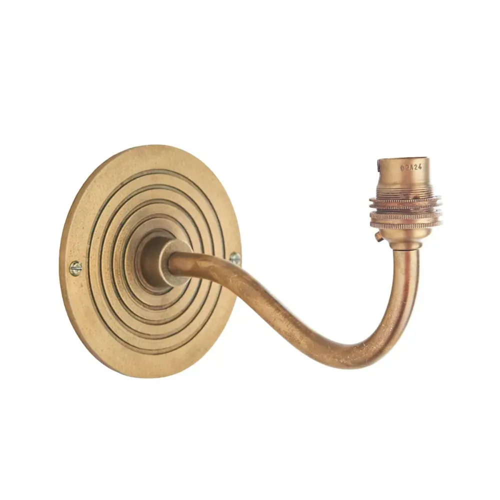 Ripple Curve Wall Light - Antique Warm alloy USB Ports