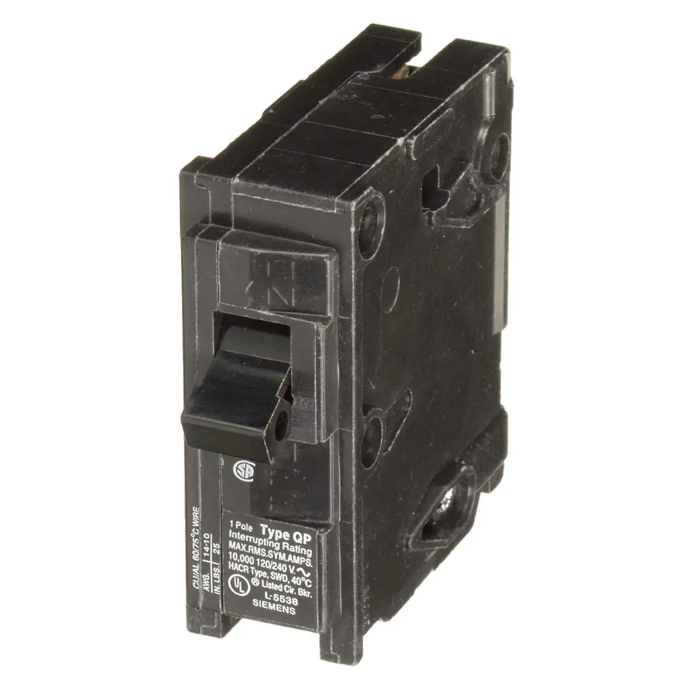 Q Single Poles Breaker black, 20A