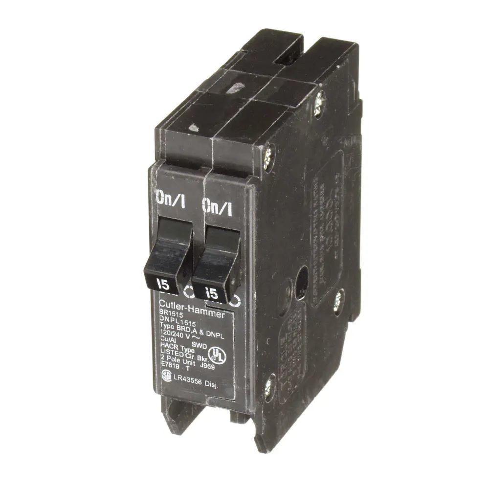 Twin Single Pole Breaker BR, 15