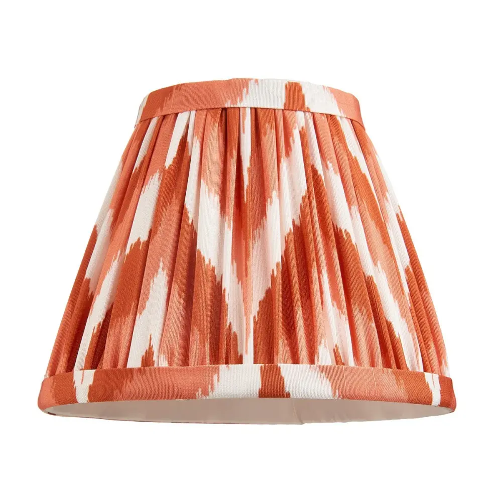 Zigzag Shade 16cm - Apricot Coral Fabric