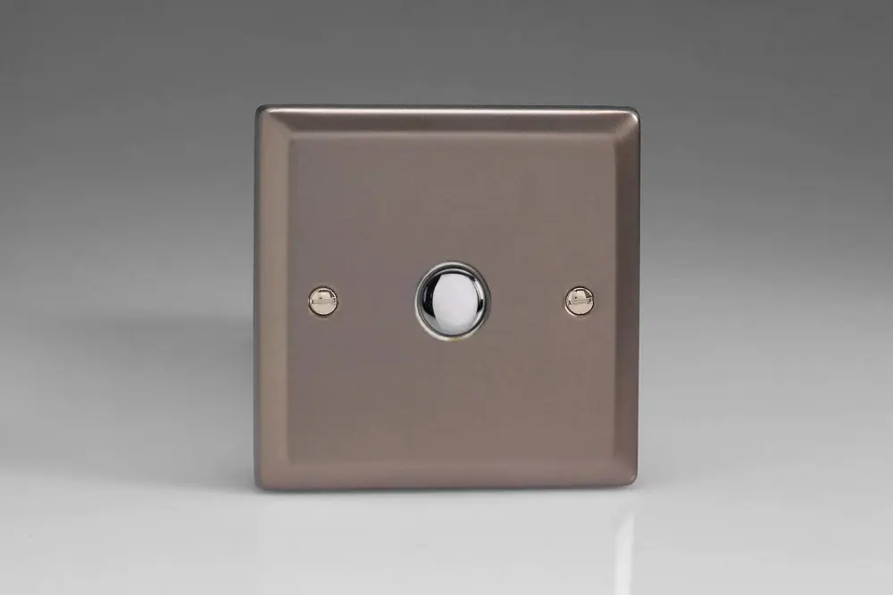 Dimmer Slide Varilight 1-Gang 6A 1-Way Push-to-Make Momentary Switch Pewter XRM1