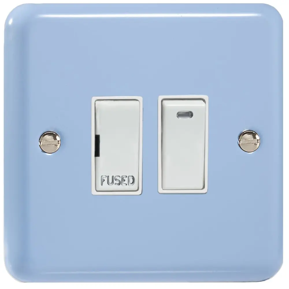 Varilight 1-Gang one-only, 13 Amp Switched Fused Spur Neon, Classic Lily Duck Egg Blue XY6NW.DB