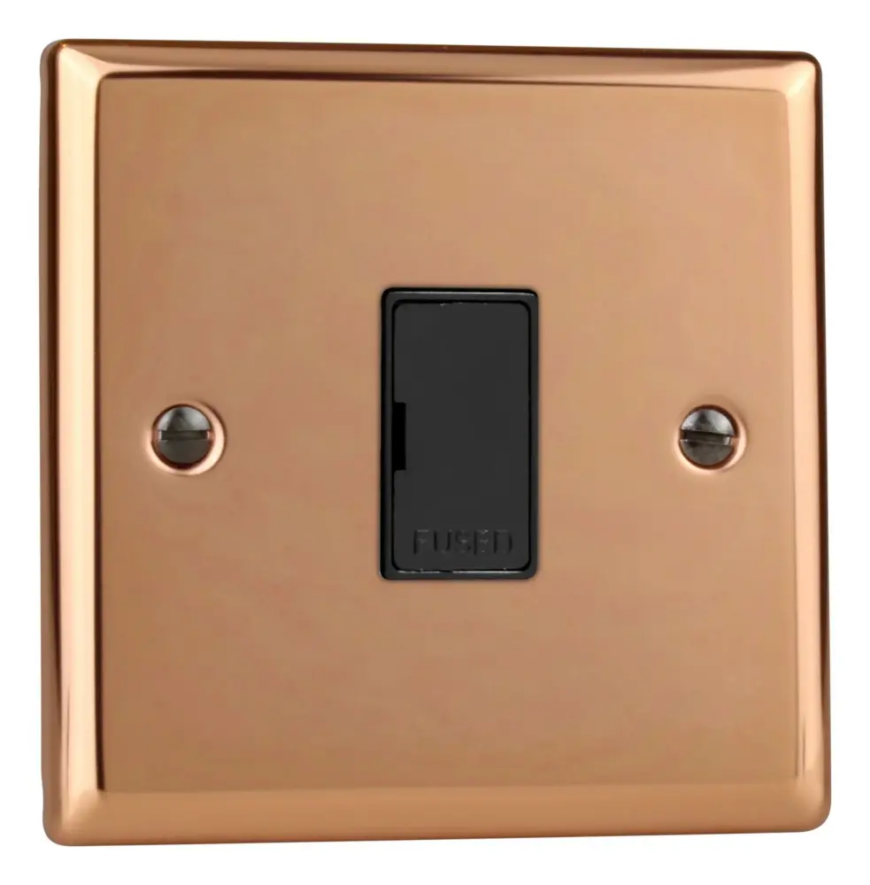 Varilight Urban Shiny Copper 13 Amp Unswitched Fused Spur