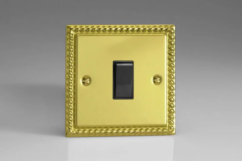 Varilight XG7B Rocker Switches Georgian Warm alloy Black