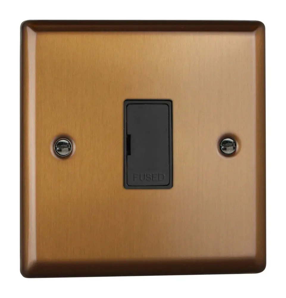 Varilight XY6UB.BZ Urban Soft-touch Bronze 1-Gang 13A Unswitched Fused Spur