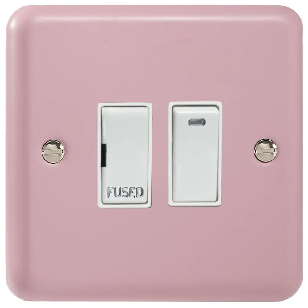Varilight 1-Gang singular, 13 Amp Switched Fused Spur Neon, Classic Lily Rose Pink XY6NW.RP