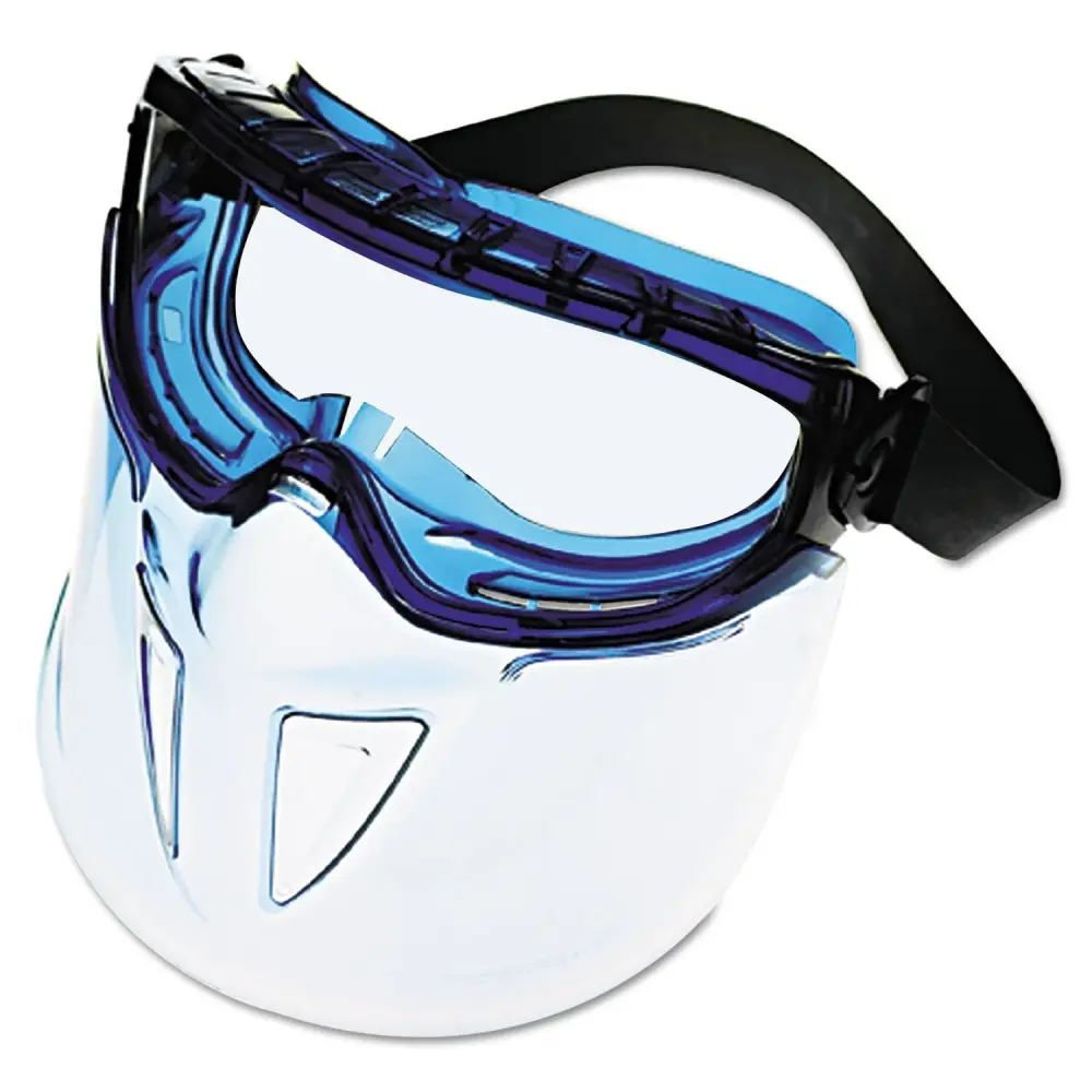 Jackson Safety V90 Shield Lucid Anti Fog Lens Protection Goggle Blue Frame