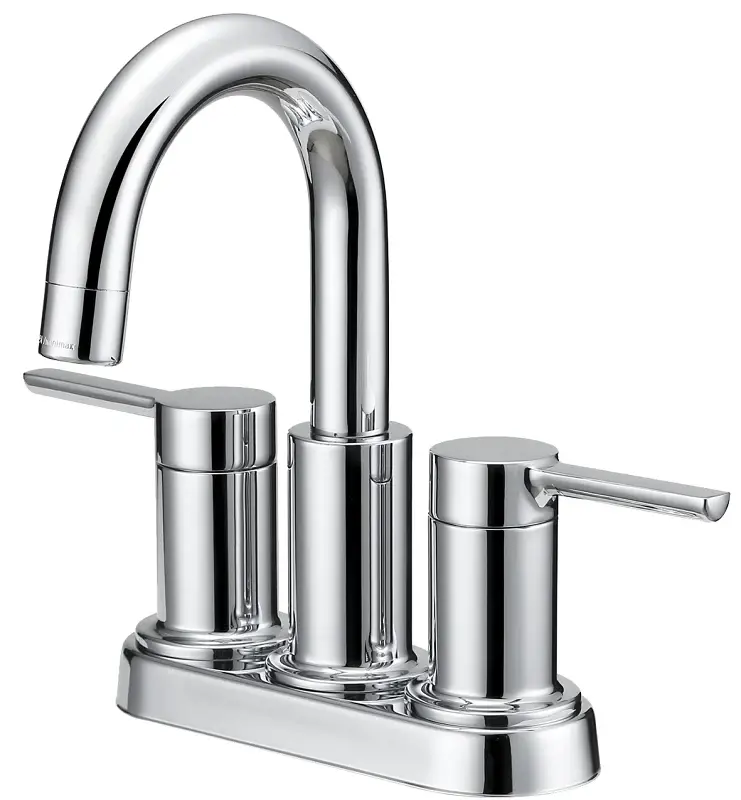 Boston Harbor TOBI22010008CP Lavatory Faucet, 1.2 gpm, 2-Handle, 3-Faucet Hole, Metal/Plastic, Chromium