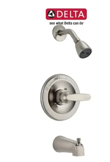 Delta BT13410 Installed Tub and Shower Trim Chromium Damaged Box