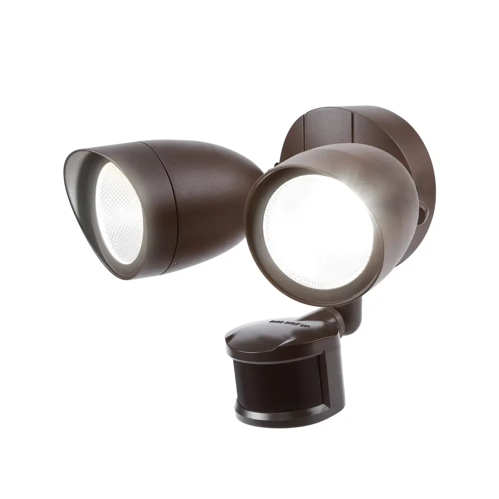 Watchman Top-tier 20W Dual-Heads LED Security Light - Bronze - 3000K/5000K