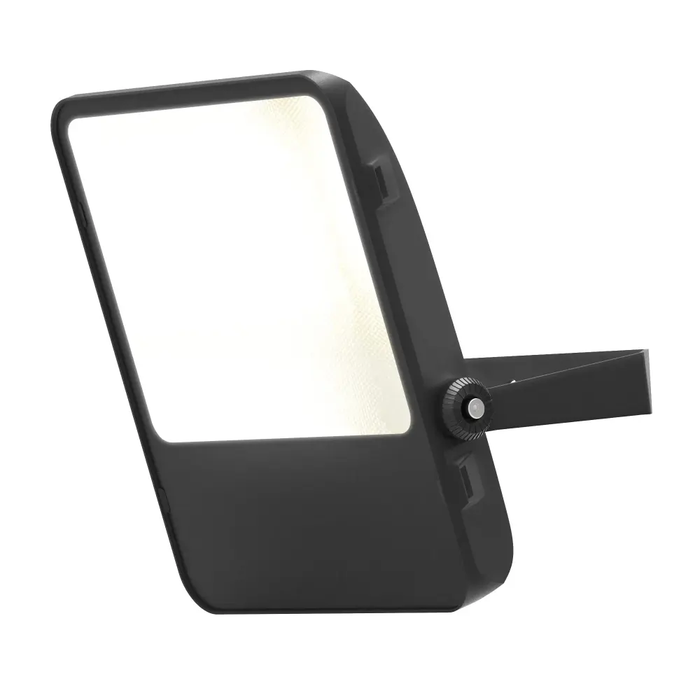 4lite Outdoor Graden/Security LED Floodlight IP65 200w 23000lm Die-Cast Black Hip White