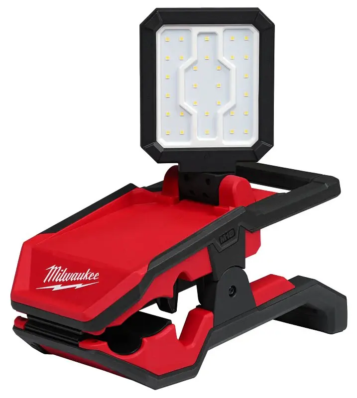 Milwaukee M18 ROVER 2358-20 Clamping Flood Airy, 18 V, LED Lamp, Natural, 2000, 1000, 500 Lumens, Plastic Fixture