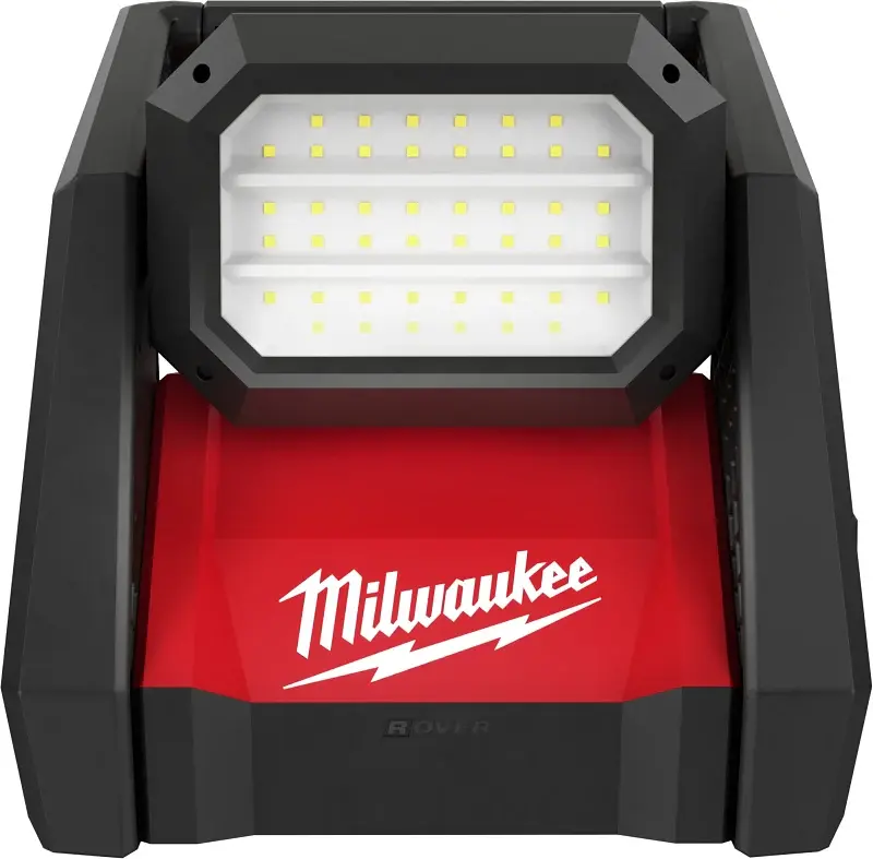 Milwaukee M18 ROVER 2366-20 Dual Power Flood Buoyant, 0.65, 2 , 120 VAC, 18 VDC, Lithium-Ion Battery, LED Lamp, Black/Red