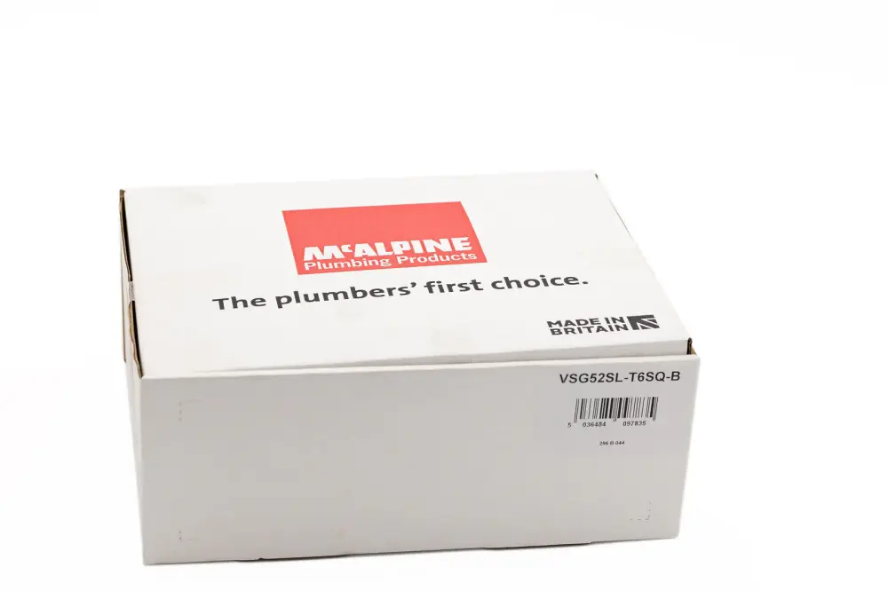 McAlpine Slimline Floor Gully Non-Return Valve 2 Piece Stainless Alloy Chequered 150Mm Tile