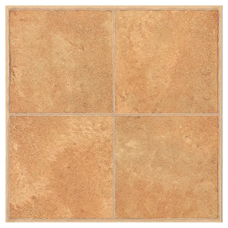 ProSource CL3681 Vinyl Floor Tile, 12 L Tile, 12 W Tile, Square Edge, Ecru Inlay