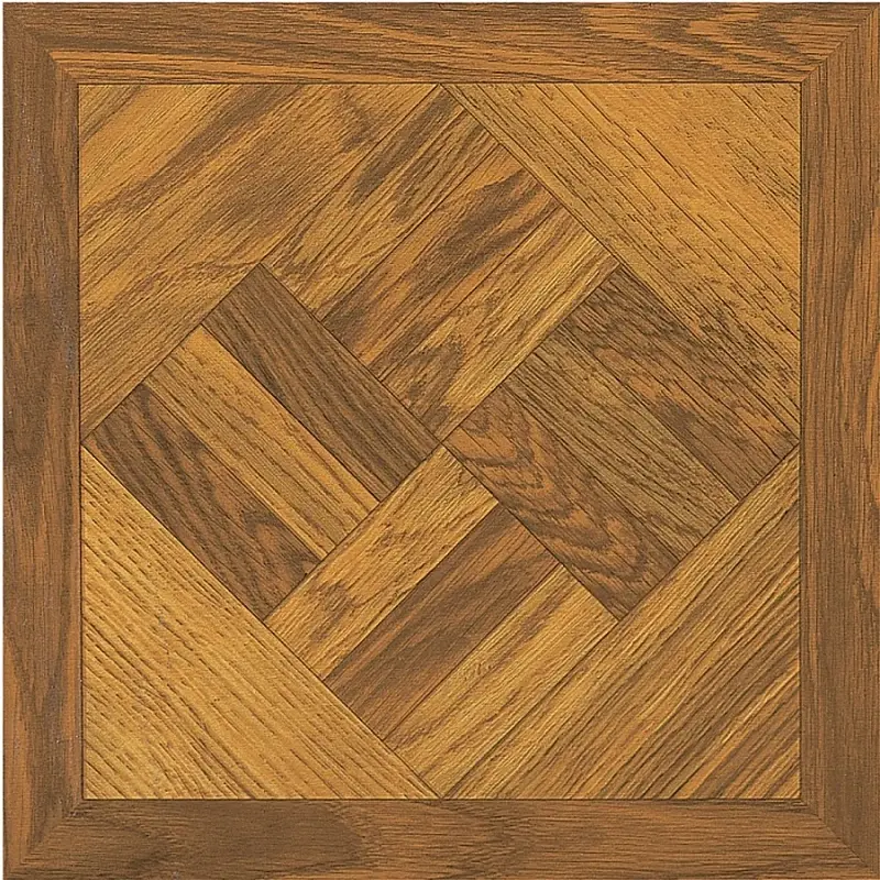 ProSource ELE-1811-1-3L Vinyl Floor Tile, 12 L Tile, 12 W Tile, Square Edge, Charcoal Wood Geometric