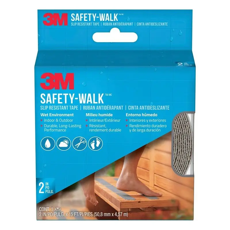3M Securety-Walk Home and Recreation Tread 7647NA, 2 x 180 , Silver Gray, 6 per case, 7100173140