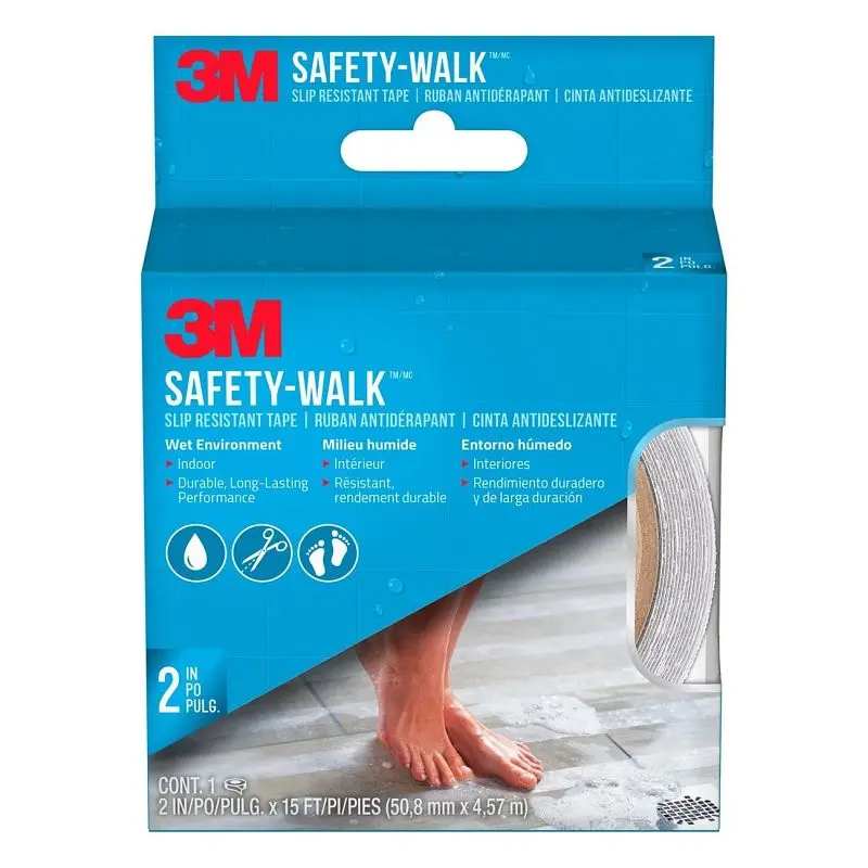 3M Securety-Walk Tub and Shower Tread 7641NA, 2 x 180 , Clear, 6 per case, 7100173139