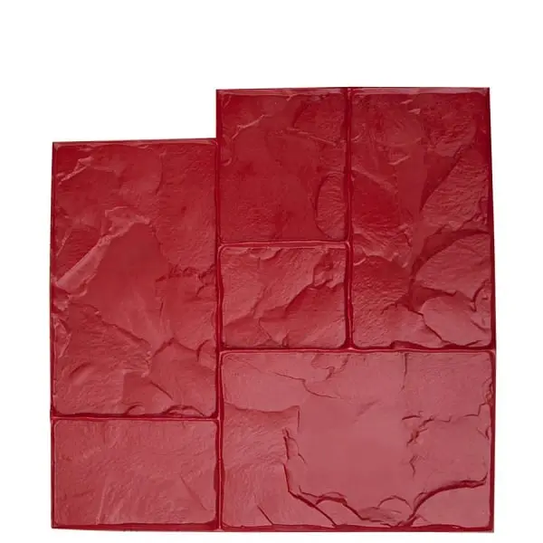 BonWay Texture Urethane Mat, Ashlar Fire Red, 24" x 24", 12-595