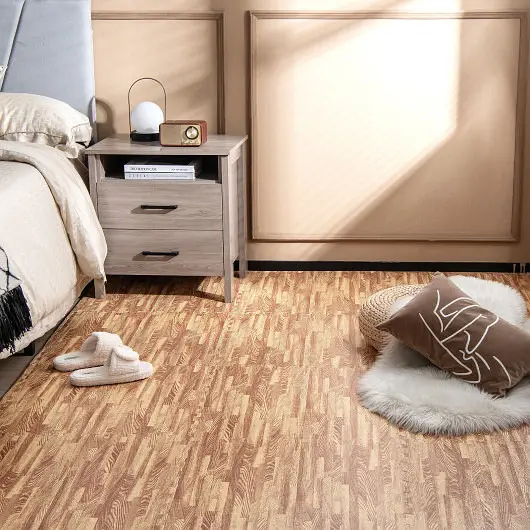 Costway 12 Tiles Wood Grain Foam Floor Mats Borders, HZ10151
