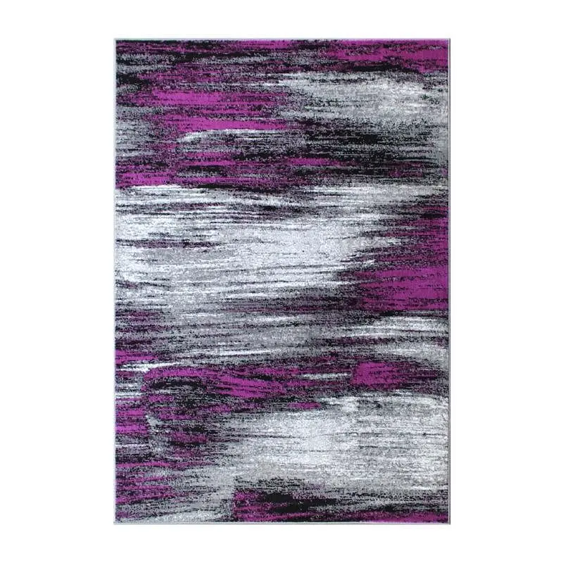 Flash Environmentally-Safe Furniture Rylan Gatherion 8' x 10' Plum Scraped Design Area Rug - Olefin Rug Jute Bac...