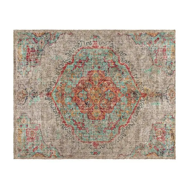 Flash Furniture Katherine Distressed Medallion Area Rug - 8' x 10' - Charcoal Multi Polyester, RC-EG-202101-02-8...