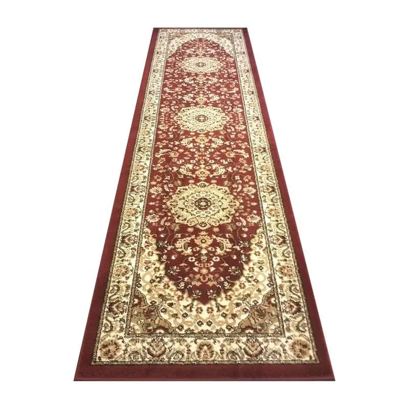 Flash Furniture Mersin Gatherion Persian Style 2' x 7' Burgundy Area Rug - Olefin Rug Jute Backing - Hallway, Be...