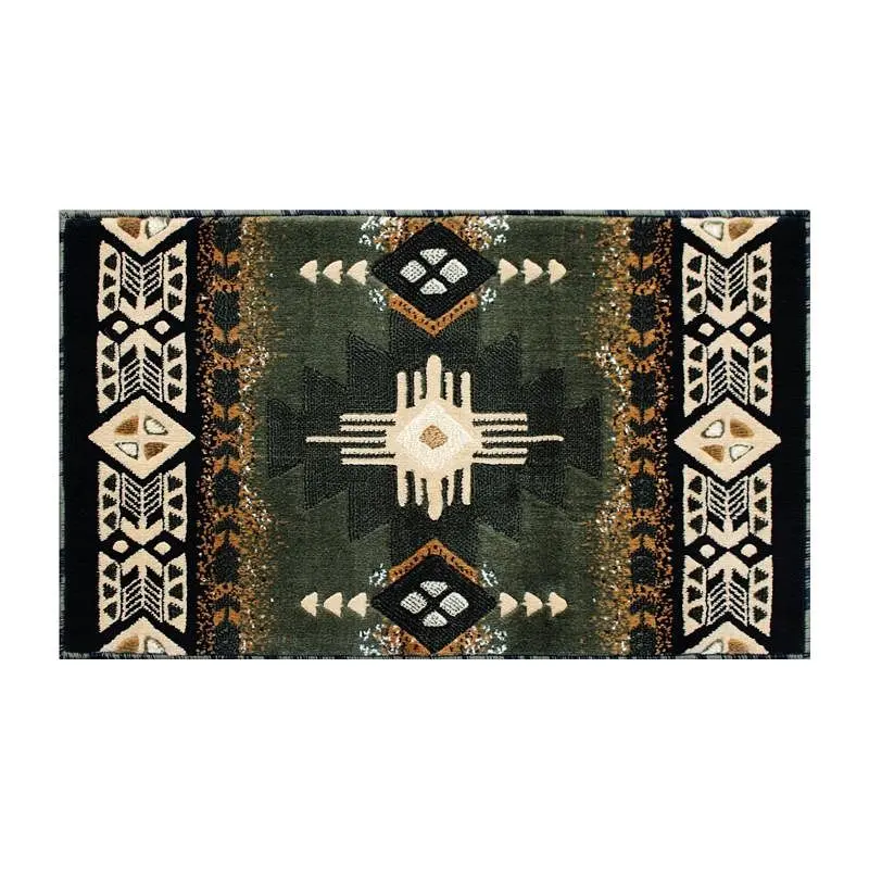 Flash Furniture Mohave Gatherion 2' x 3' Sage Traditional Southwestern Style Area Rug - Olefin Fibers Jute Backi...