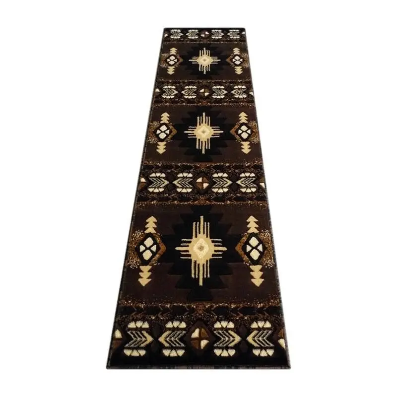 Flash Furniture Mohave Gatherion 2' x 7' Chocolate Traditional Southwestern Style Area Rug - Olefin Fibers Jute ...