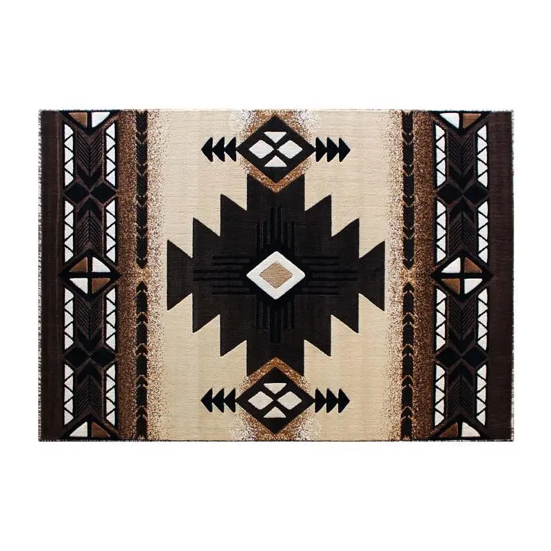 Flash Furniture Mohave Gatherion 5' x 7' Chocolate Traditional Southwestern Style Area Rug - Olefin Fibers Jute ...
