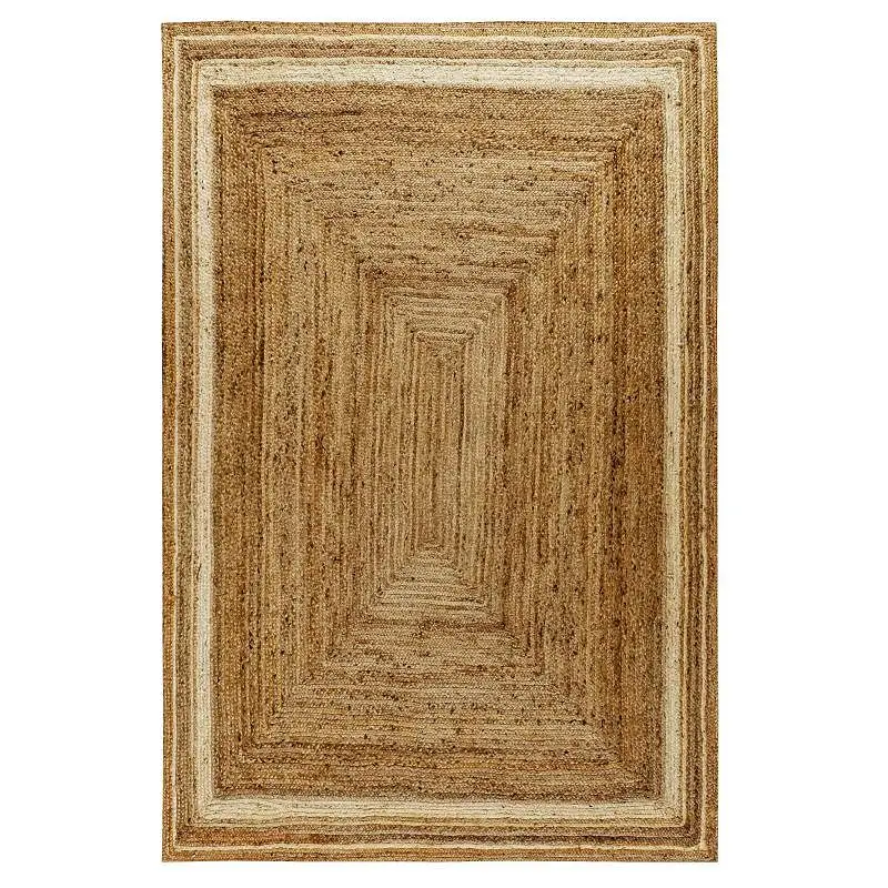 Flash Furniture Prima Plain Fiber Jute Area Rug 8' x 10' - Braided Indoor Jute Rug - Natural Area Rugs, RC-JR-20...