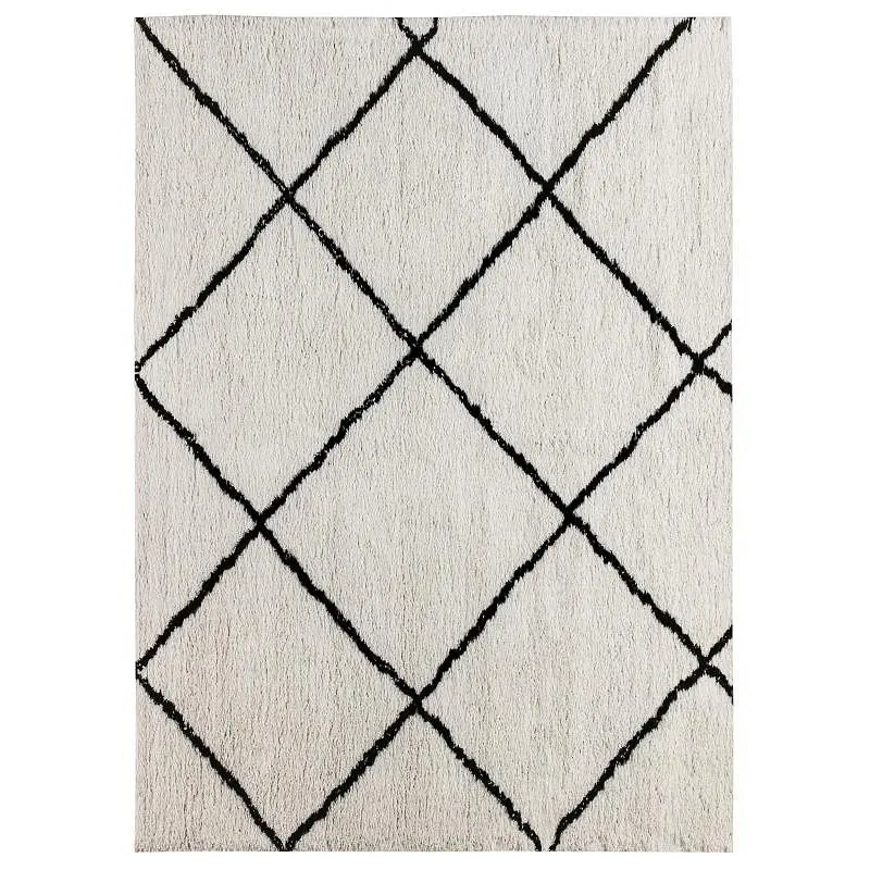 Flash Furniture Roxy Shag Style Diamond Trellis Area Rug - 8' x 10' - Ivory, RC-KJ-181070-01-810-GG