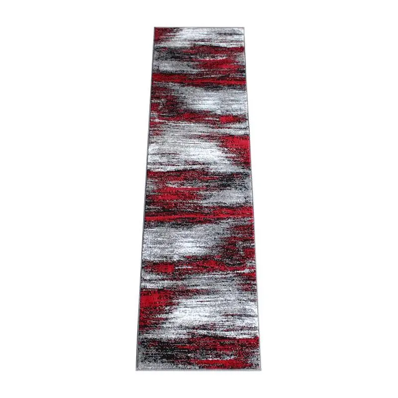 Flash Furniture Rylan Gatherion 2' x 7' Bright Orange Abstract Area Rug - Olefin Rug Jute Backing Hallway, Bedro...